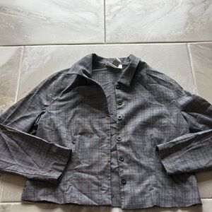 Chadwicks Black and White Plaid Blouse